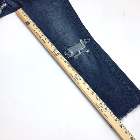 Levi's 525 Perfect Waist Jeans Straight Leg Distressed Frayed Hems size 10 - Picture 6 of 9